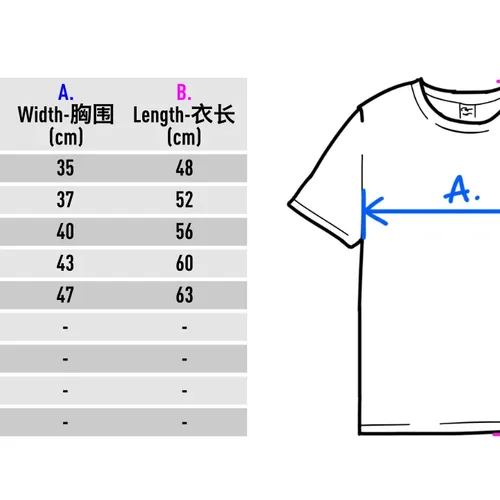 Printstar 00085B Kids Mid-Weight Tee size chart